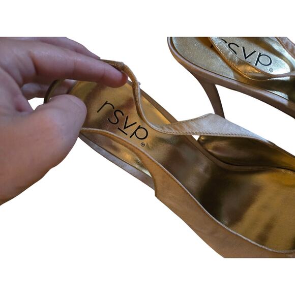 RSVP 12M heels gold tan - Picture 4 of 10